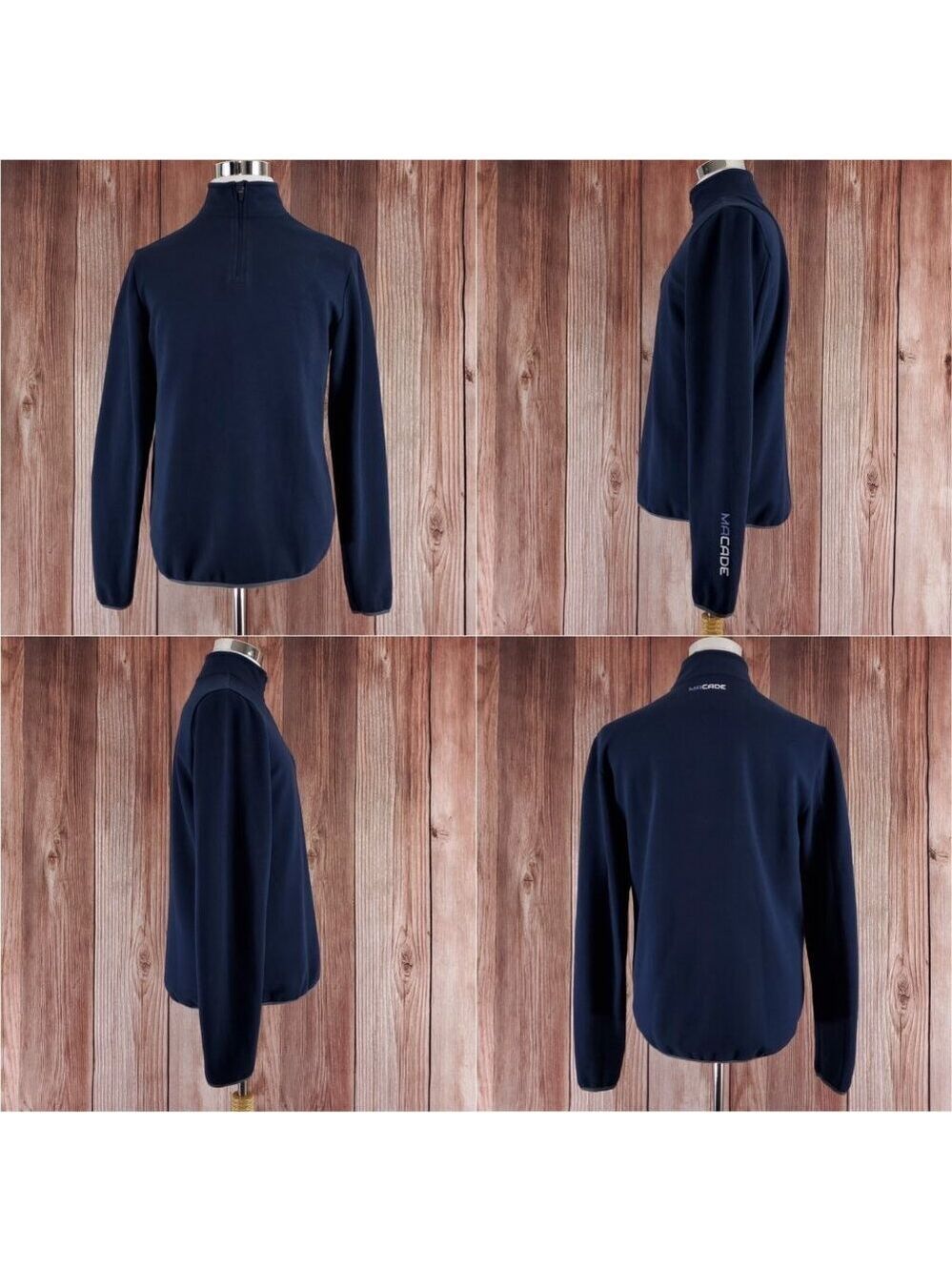 Macade Golf Mens Size Medium Slim Fit 1/4 Zip Sweater Pullover Performance